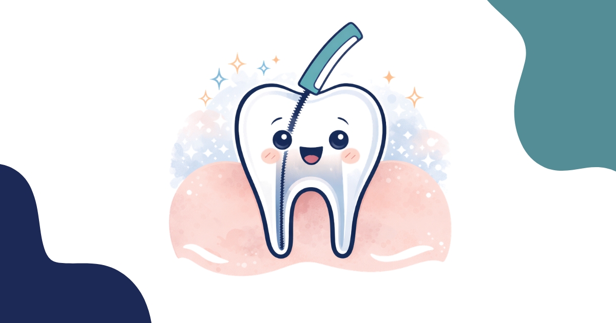 during root canal treatment, showing dental pulp removal with an endodontic file