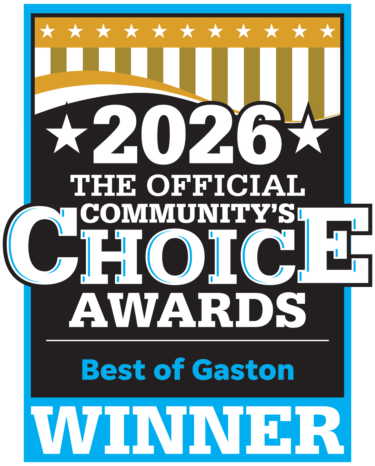 Logo of the 2026 The Official Community Choice Awards Winner for Best Dental Clinic & Cosmetic Dentistry.